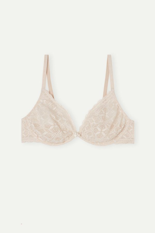 Balconette Podprsenka Intimissimi Alessia in Cipkovane Damske Béžové Ruzove | SK-6410LNYTX