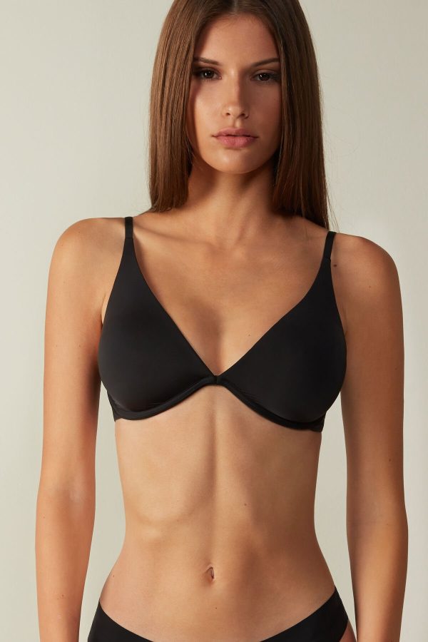 Balconette Podprsenka Intimissimi Giulia in Ultralight Microfiber Damske Čierne | SK-8723IHRXS