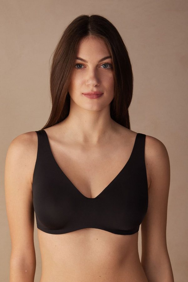Balconette Podprsenka Intimissimi Greta in Ultralight Microfiber Damske Čierne | SK-1253XCJHM
