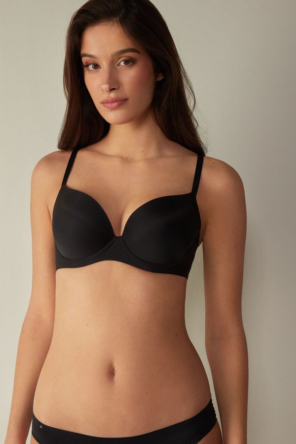 Balconette Podprsenka Intimissimi Irina Microfiber Damske Čierne | SK-5260PNXST