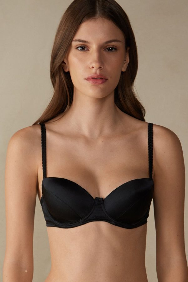 Balconette Podprsenka Intimissimi Sofia in Silk Damske Čierne | SK-2839UGQLS