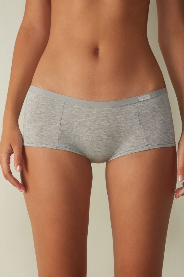 Boyshorts Intimissimi Bavlnene Damske Siva | SK-0538VSEZX