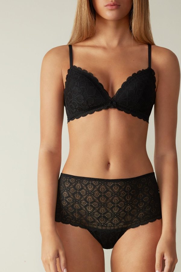 Boyshorts Intimissimi Cipkovane Hipster Damske Čierne | SK-0417VREGB