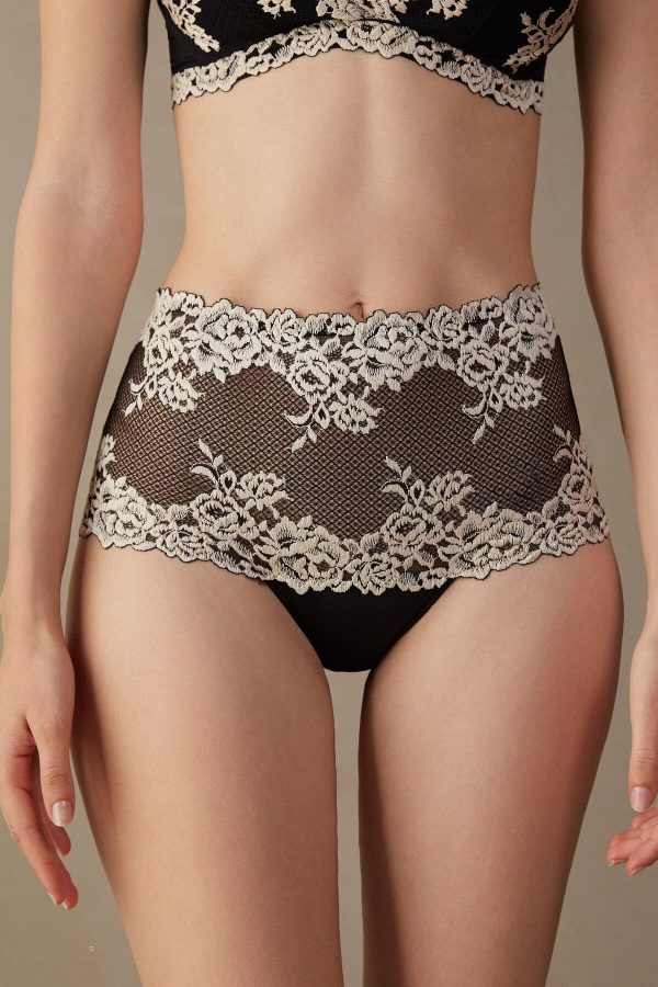 Boyshorts Intimissimi Pretty Flowers Hipster Damske Viacfarebný Čierne Biele | SK-9024VSLTW