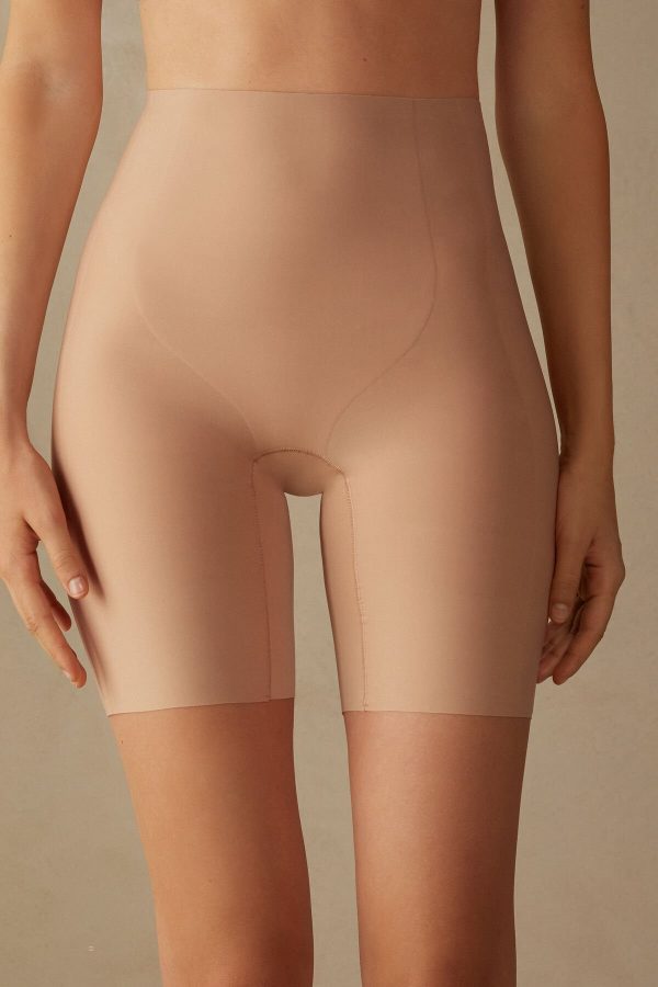 Boyshorts Intimissimi Raw-Cut Microfiber Damske Béžové | SK-5173KAGXY