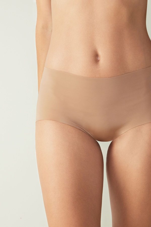 Boyshorts Intimissimi Seamless Microfiber Hipster Damske Béžové | SK-5387FSXUI
