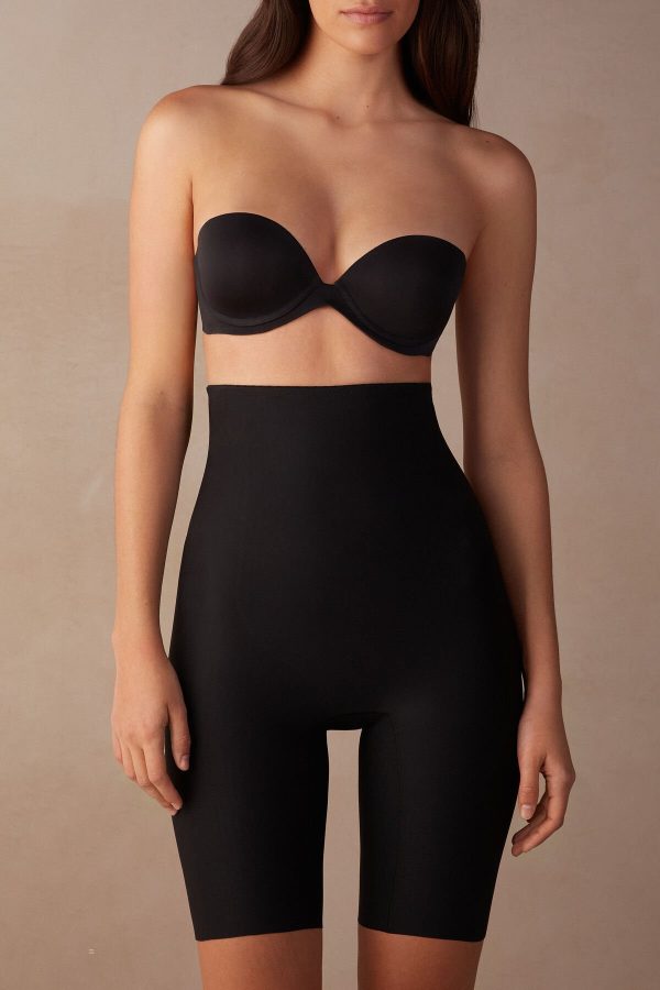 Boyshorts Intimissimi Shaping in Seamless Microfiber Damske Čierne | SK-7593HNWZG
