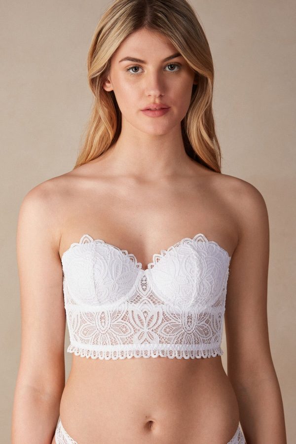 Bralette Podprsenka Intimissimi Hot Summer Days Giada Balconette Damske Biele | SK-1942PCWBJ