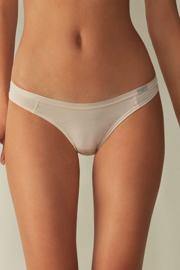 Brazilian Cut Intimissimi Bavlnene Damske Béžové Ruzove | SK-6028RDLUC
