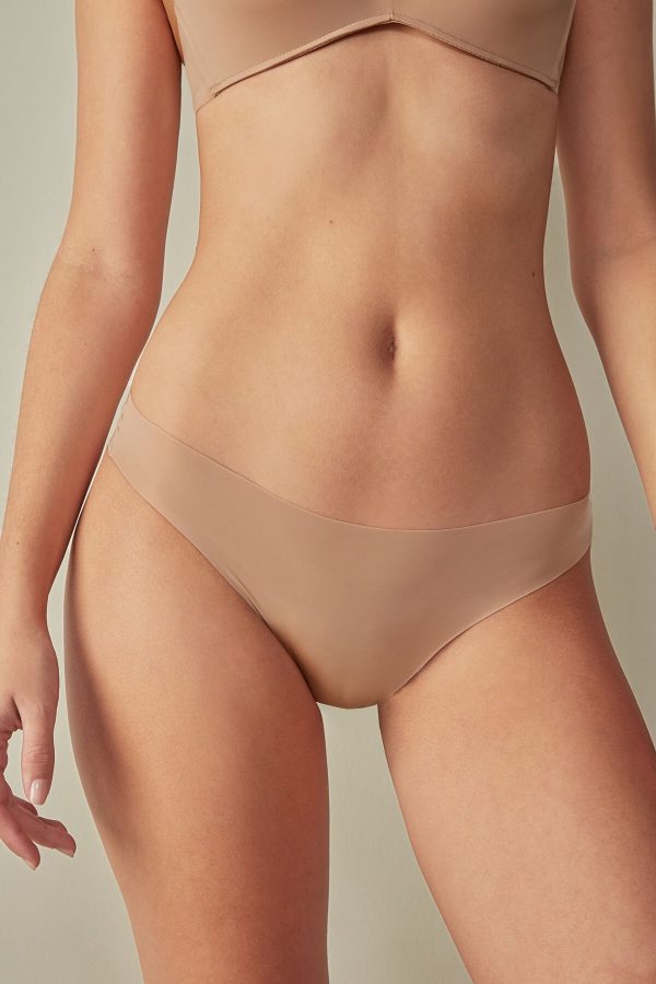 Brazilian Cut Intimissimi Brazilian Panties in Seamless Ultra Light Microfiber Damske Béžové | SK-8637CHOKB