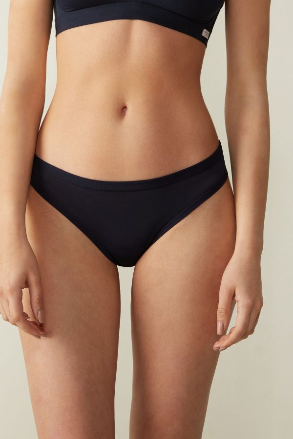Brazilian Cut Intimissimi Brazilian Panties in Ultralight Supima® Bavlnene Damske Modre | SK-9253SJYOT