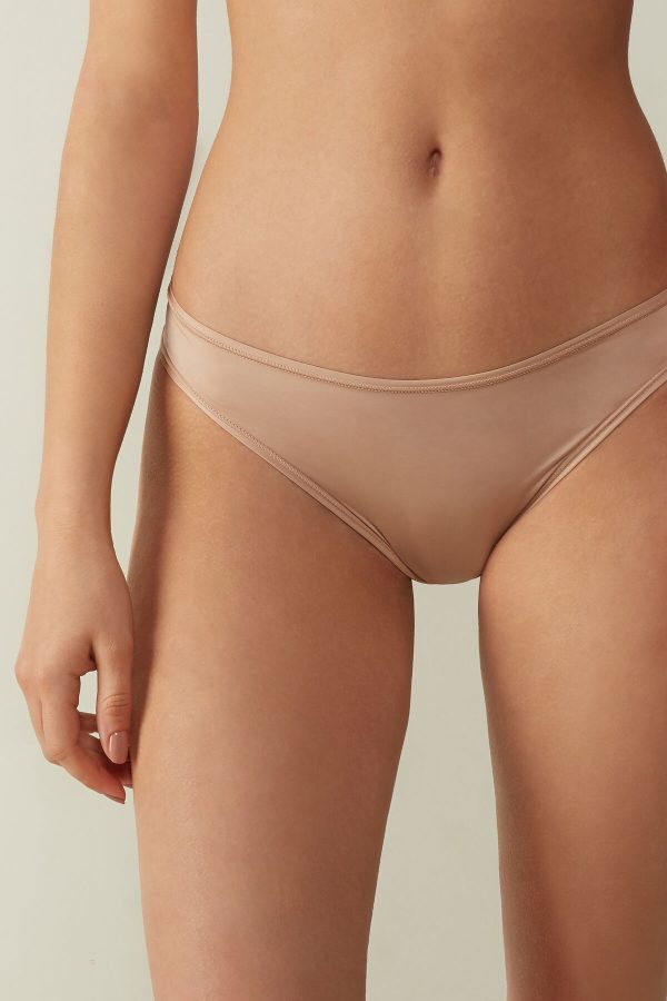 Brazilian Cut Intimissimi Brazilian Panties in Ultralight Microfiber Damske Béžové | SK-9476WOFPA
