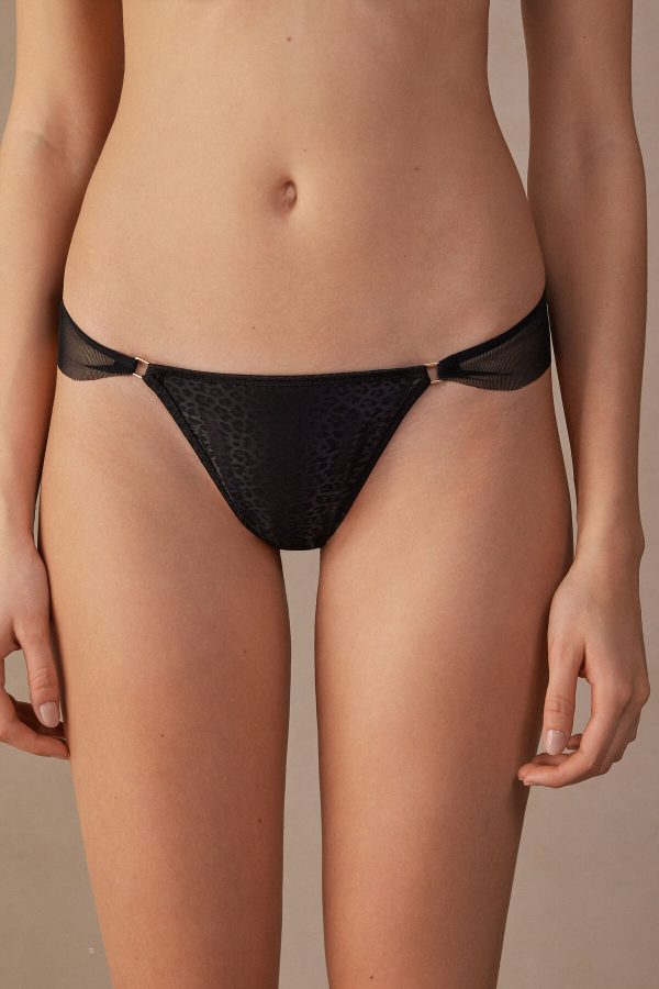 Brazilian Cut Intimissimi Cool Minimal Damske Čierne | SK-5472WFAXK