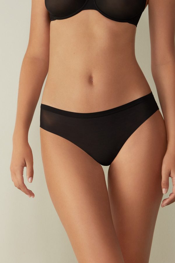 Brazilian Cut Intimissimi Invisible Touch Panties Damske Čierne | SK-4092SFIZX