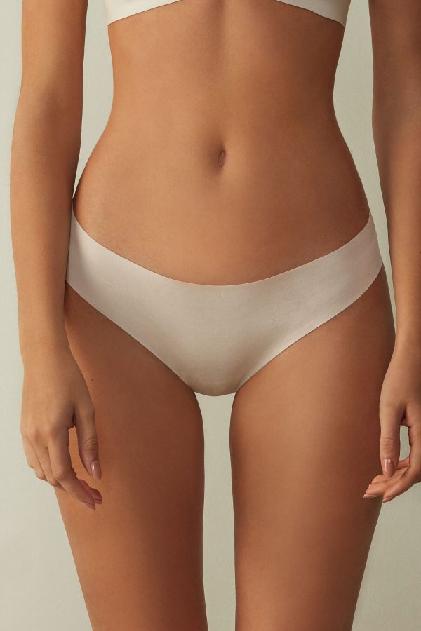 Brazilian Cut Intimissimi Seamless Supima® Bavlnene Panties Damske Béžové Ruzove | SK-4610NWJKP