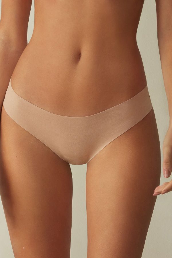 Brazilian Cut Intimissimi Seamless Supima® Bavlnene Panties Damske Béžové | SK-8347HXPVM