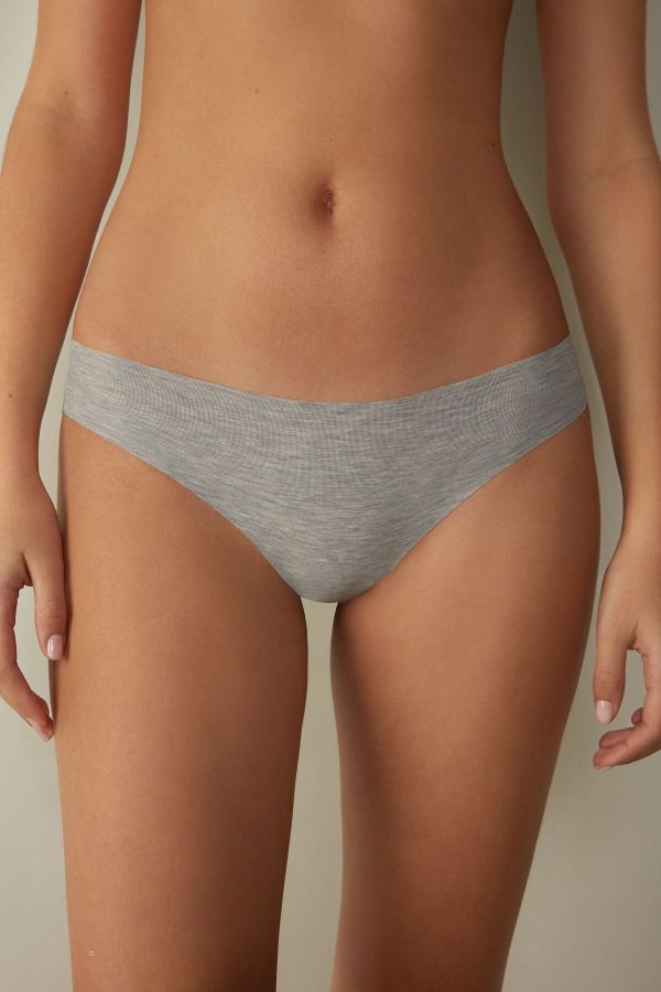 Brazilian Cut Intimissimi Seamless Supima® Bavlnene Panties Damske Siva | SK-9183DUYFV