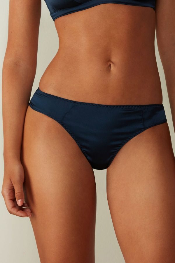 Brazilian Cut Intimissimi Silk Cheeky Damske Modre | SK-0853DJOUL