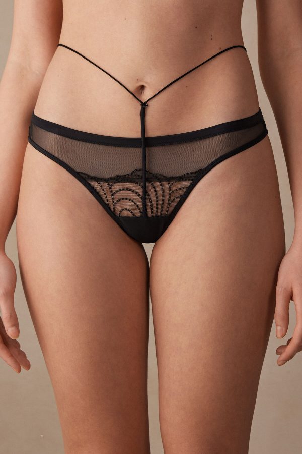 Brazilian Cut Intimissimi Steal the Show High Rise Damske Čierne | SK-1746QXJHC