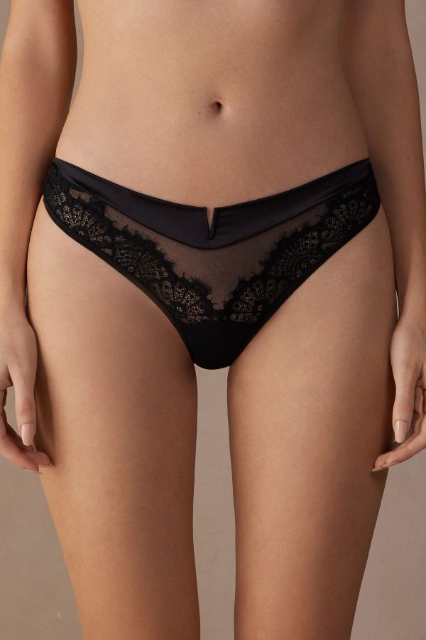 Brazilian Cut Intimissimi Stunning Beauty Damske Čierne | SK-4309UVKWE