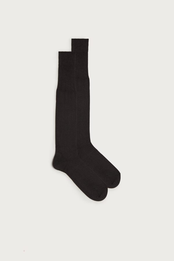 Dlhé Ponožky Intimissimi Vysoke Cashmere-Silk-Bavlnene Blend Panske Siva | SK-0285BELWV