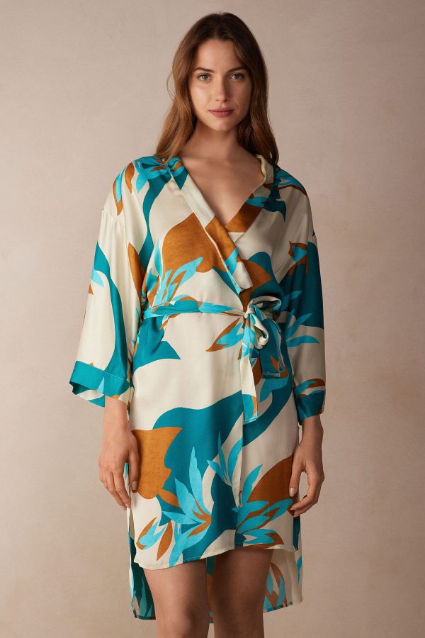 Kimonos Intimissimi Summer Vibes Viscose Satin Damske Viacfarebný | SK-7412CHDYT