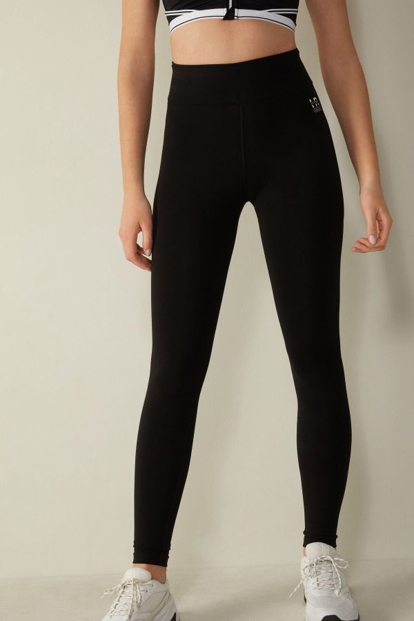 Leginy Intimissimi In Action in Organic Stretch Bavlnene Damske Čierne | SK-4063VHLCU