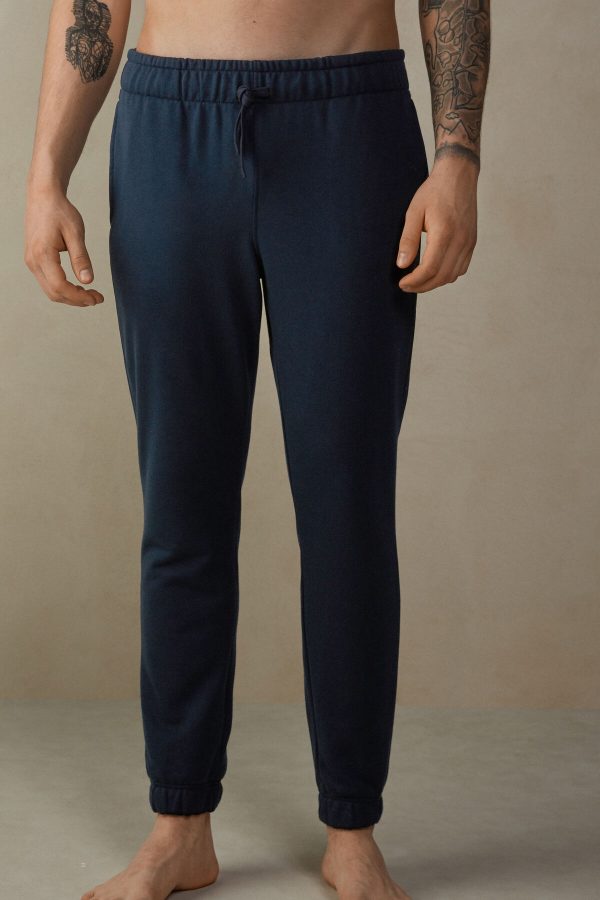 Nohavice Intimissimi Full Length Lahke Sweatpant Panske Modre | SK-9342JEPDM