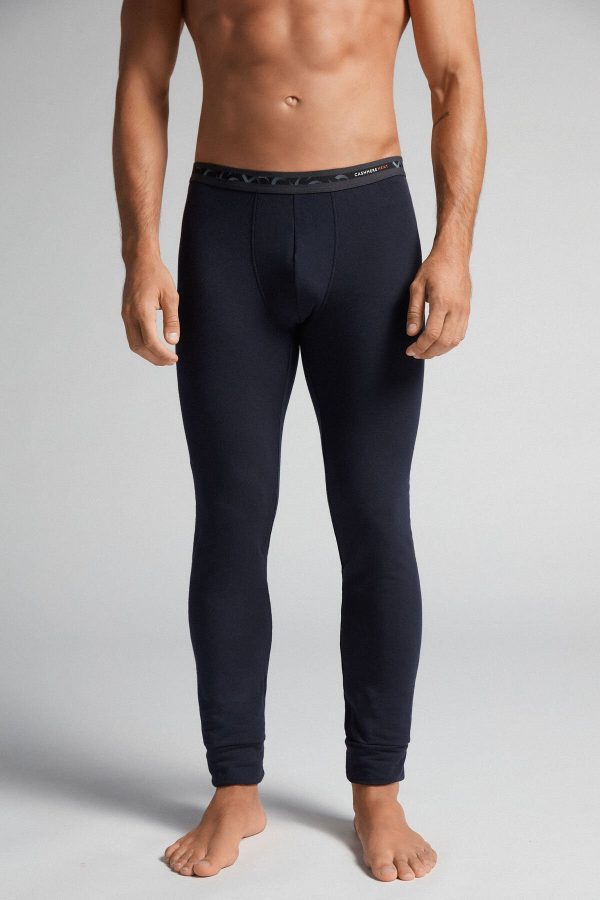 Nohavice Intimissimi Modal-Cashmere Leggings Panske Modre | SK-4913WRNMS