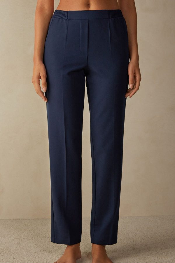 Nohavice Intimissimi Rovno Cut with Pockets Damske Modre | SK-2049LEBKJ