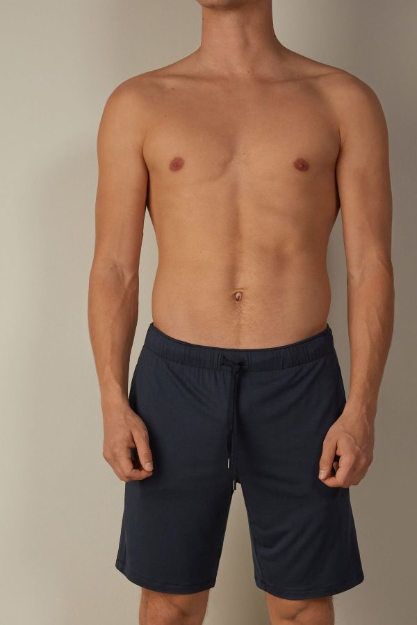 Nohavice Intimissimi Silk and Modal Panske Modre | SK-1279KYVTL