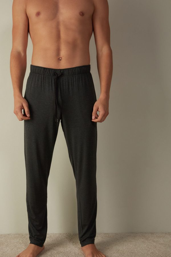 Nohavice Intimissimi Silk and Modal Panske Siva | SK-8396ZKCWA
