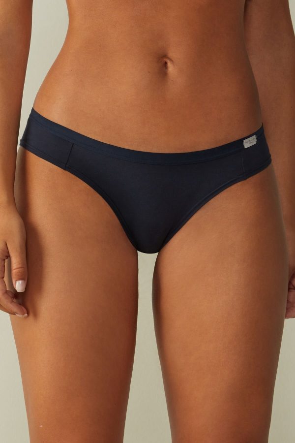 Nohavičky Do Bikín Intimissimi Bavlnene Panties Damske Modre | SK-4750WAYCG