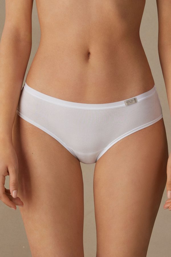 Nohavičky Do Bikín Intimissimi Cozy Panties in Bavlnene Damske Biele | SK-5234PMYKR