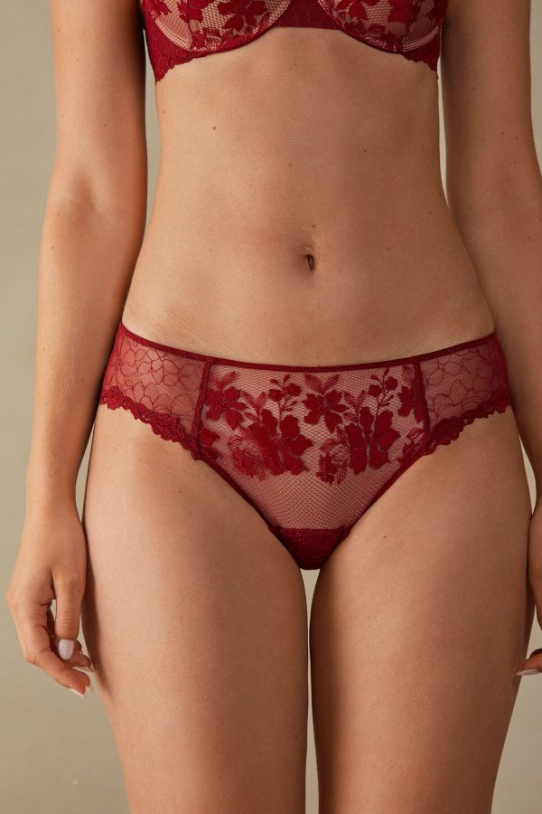 Nohavičky Do Bikín Intimissimi In Full Bloom Panties Damske Červené | SK-0253LWXGN