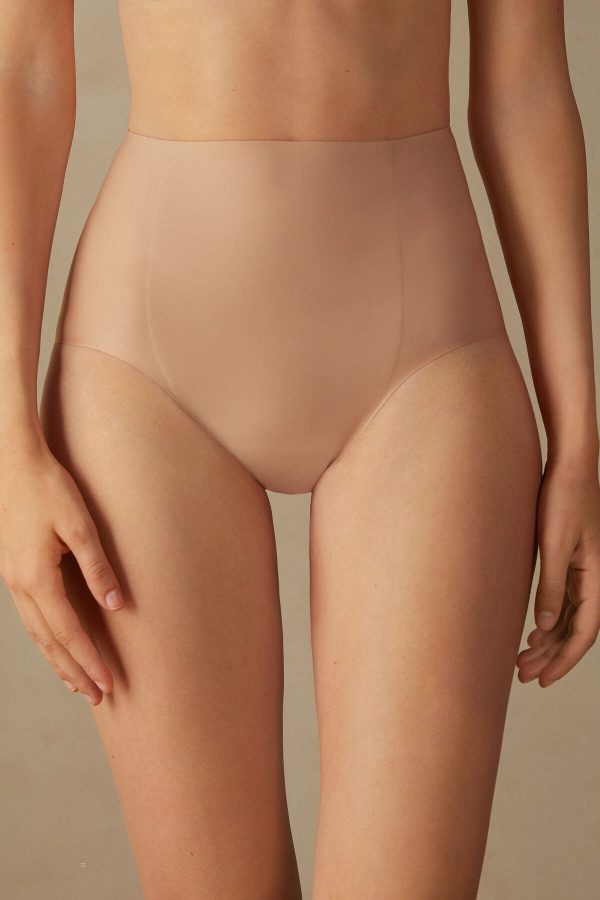 Nohavičky Do Bikín Intimissimi Raw-Cut Microfiber Damske Béžové | SK-3649VKEHM