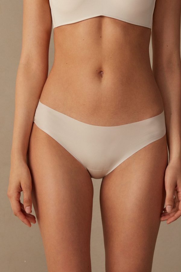 Nohavičky Do Bikín Intimissimi Seamless Microfiber Panties Damske Béžové Ruzove | SK-8306IAHDM