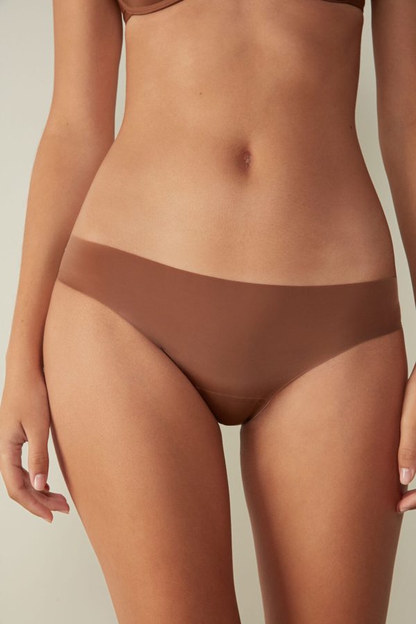 Nohavičky Do Bikín Intimissimi Seamless Microfiber Panties Damske Béžové | SK-9503VDKYN