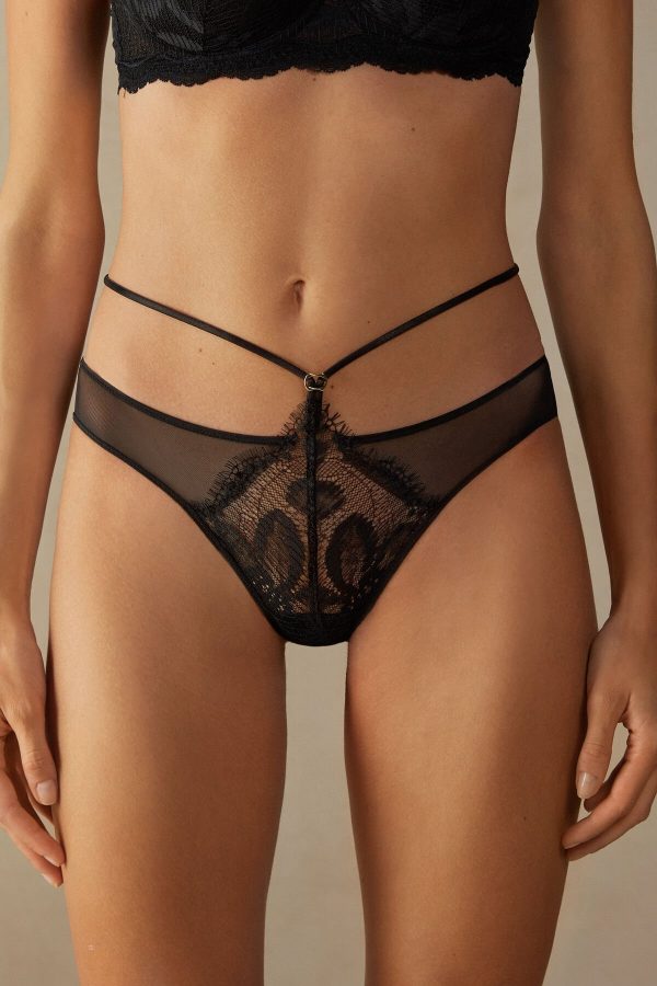 Nohavičky Do Bikín Intimissimi Sensual Unbounded Panties Damske Čierne | SK-6097LGWOF