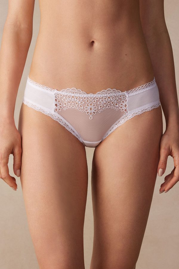 Nohavičky Do Bikín Intimissimi Timeless Simplicity Bavlnene Panties Damske Biele | SK-7834USFBK