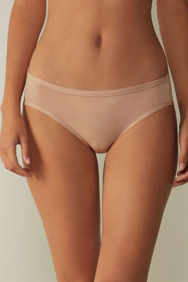 Nohavičky Do Bikín Intimissimi Ultralight Supima® Bavlnene Damske Béžové | SK-8136XGSQO