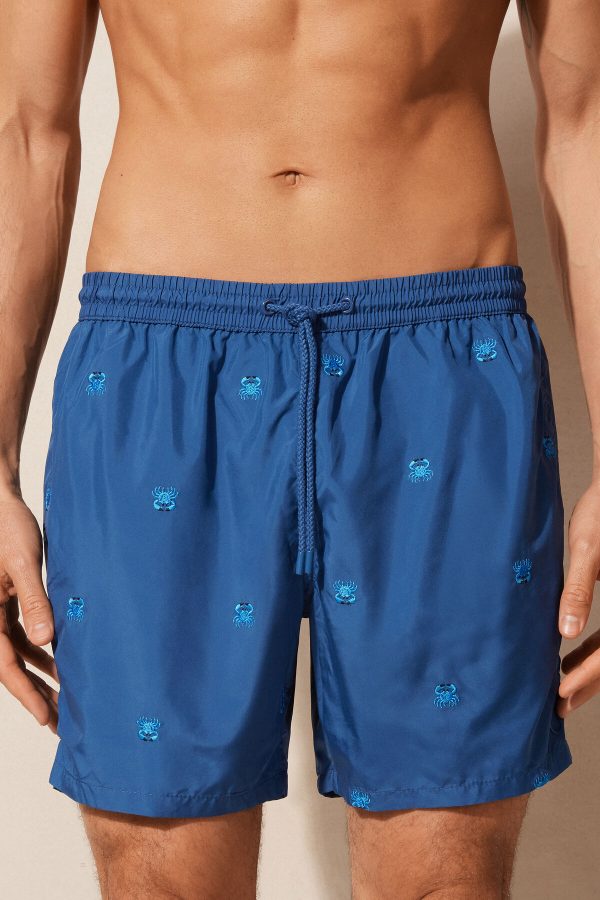 Plavky Intimissimi Embroidered Crab Panske Modre | SK-1240KJFUS