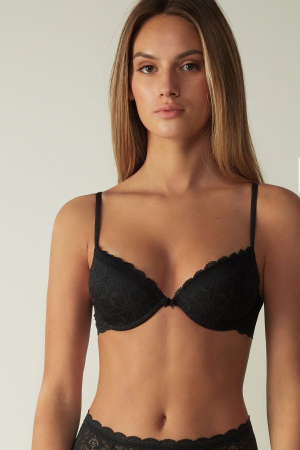 Push-up Podprsenka Intimissimi Bellissima in Cipkovane Damske Čierne | SK-8452GUILY