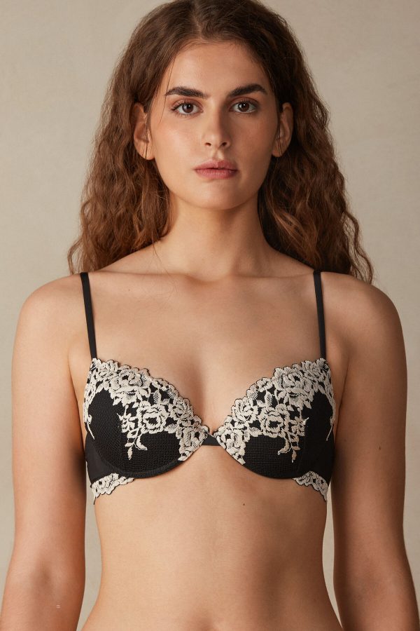 Push-up Podprsenka Intimissimi Pretty Flowers Bellissima Damske Viacfarebný Čierne Biele | SK-8391MIVZX