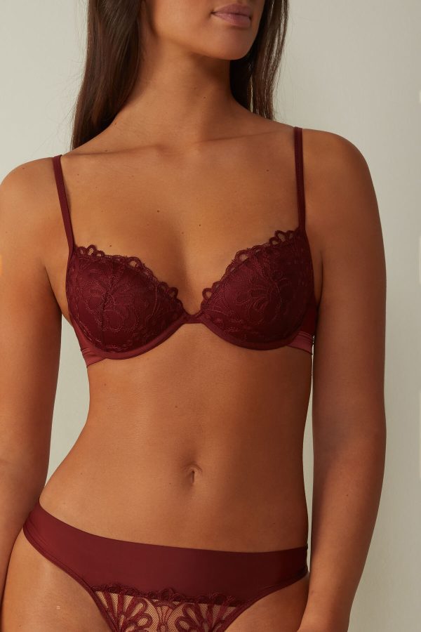 Push-up Podprsenka Intimissimi Romantic Life Bellissima Damske Tmavo Červené | SK-7915AFNSI