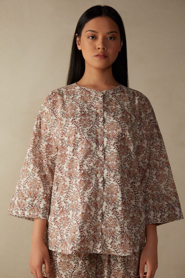 Pyžamo Dlhé Intimissimi Spices Garden Long Sleeve Svetrove Saty with Opening in Front Damske Viacfarebný | SK-8396ZVJCH