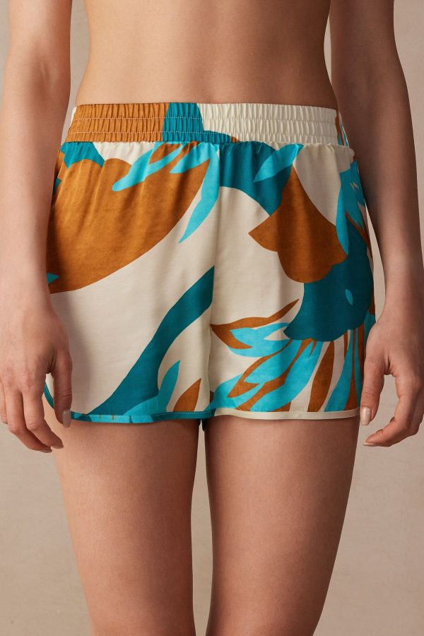 Pyžamo Krátke Intimissimi Summer Vibes Viscose Satin Damske Viacfarebný | SK-5908KDVJA