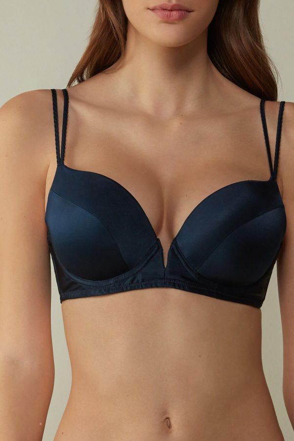 Super Push-up Podprsenka Intimissimi Mia Silk Damske Modre | SK-4159MAIZH