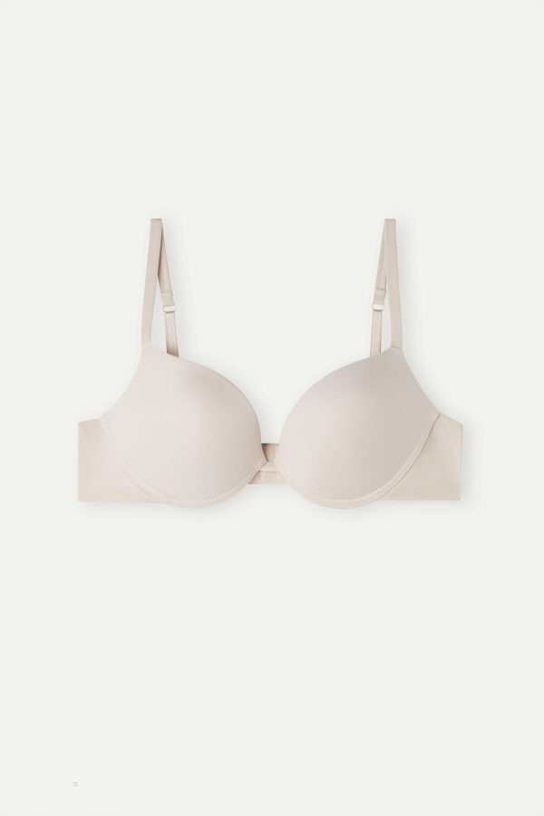 Super Push-up Podprsenka Intimissimi Simona in Ultralight Microfiber Damske Béžové Ruzove | SK-1753LURKV