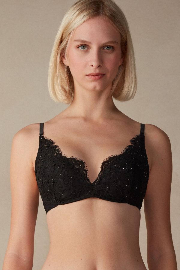 Super Push-up Podprsenka Intimissimi Time to Shine Gioia Damske Čierne | SK-8045PKEIC